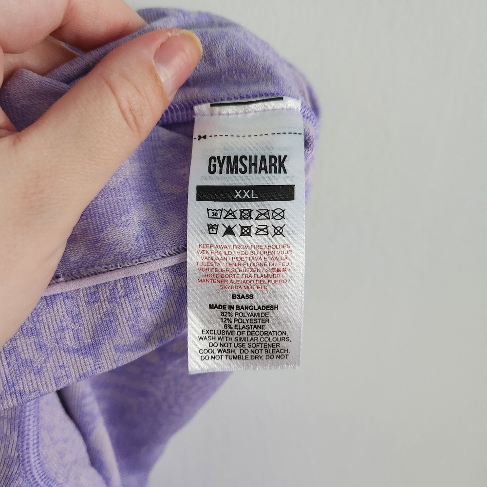 Gymshark Lavender Patterned Bike Shorts - Picture 6 of 6